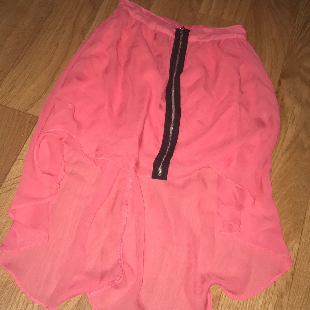 Disney high low zip skirt